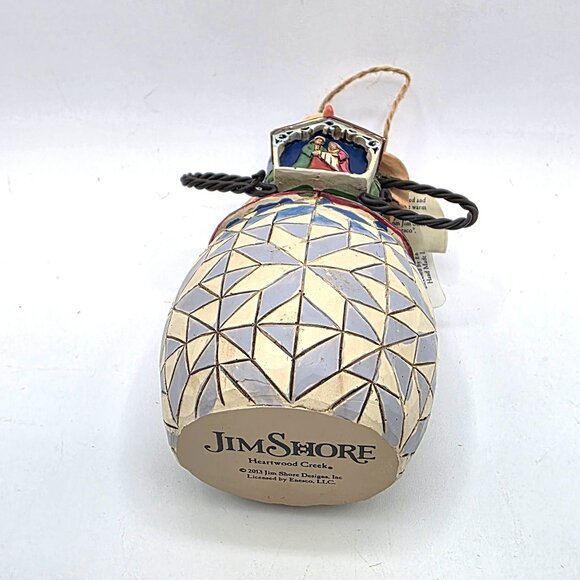 Jim Shore Snowman Holding Christmas Nativity Ornament 4034404 Retired No Box - Picture 8 of 10